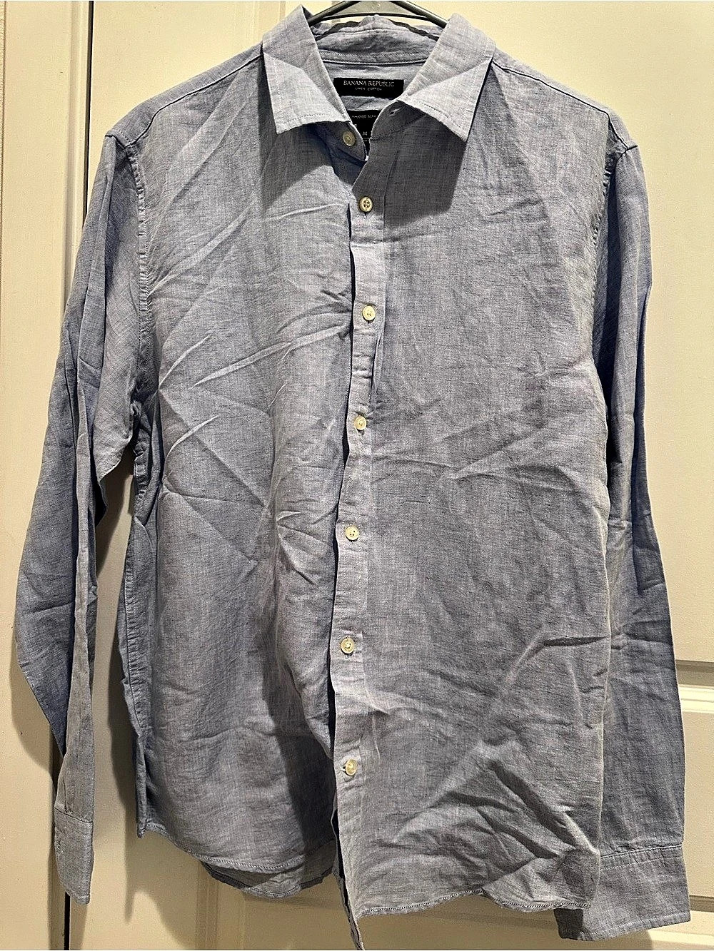 Banana Republic Untucked Slim Fit Linen Cotton Shirt